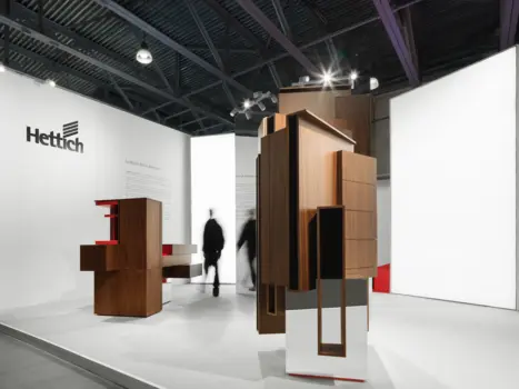 Suprematist furniture installation for Hettich